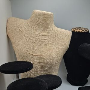 Mannequin Bust Ring Bracelet Display Set Sold Together as a Lot Jewelry Props